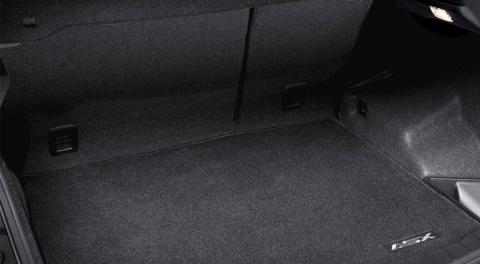 Black ASX cargo carpet mat placed in boot