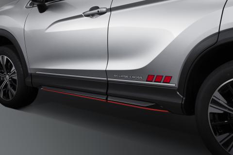 Mitsubishi Eclipse Cross decal on the side of the car door