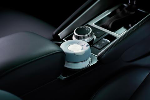 A close shot of cup holder in Pajero Sport