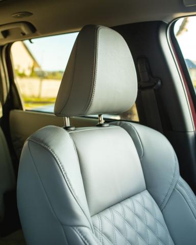 Mitsubishi Outlander 2022 front seat in grey stitched leather