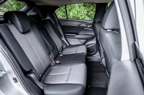 Rear seat interior shot of a Mitsubishi Eclipse Cross